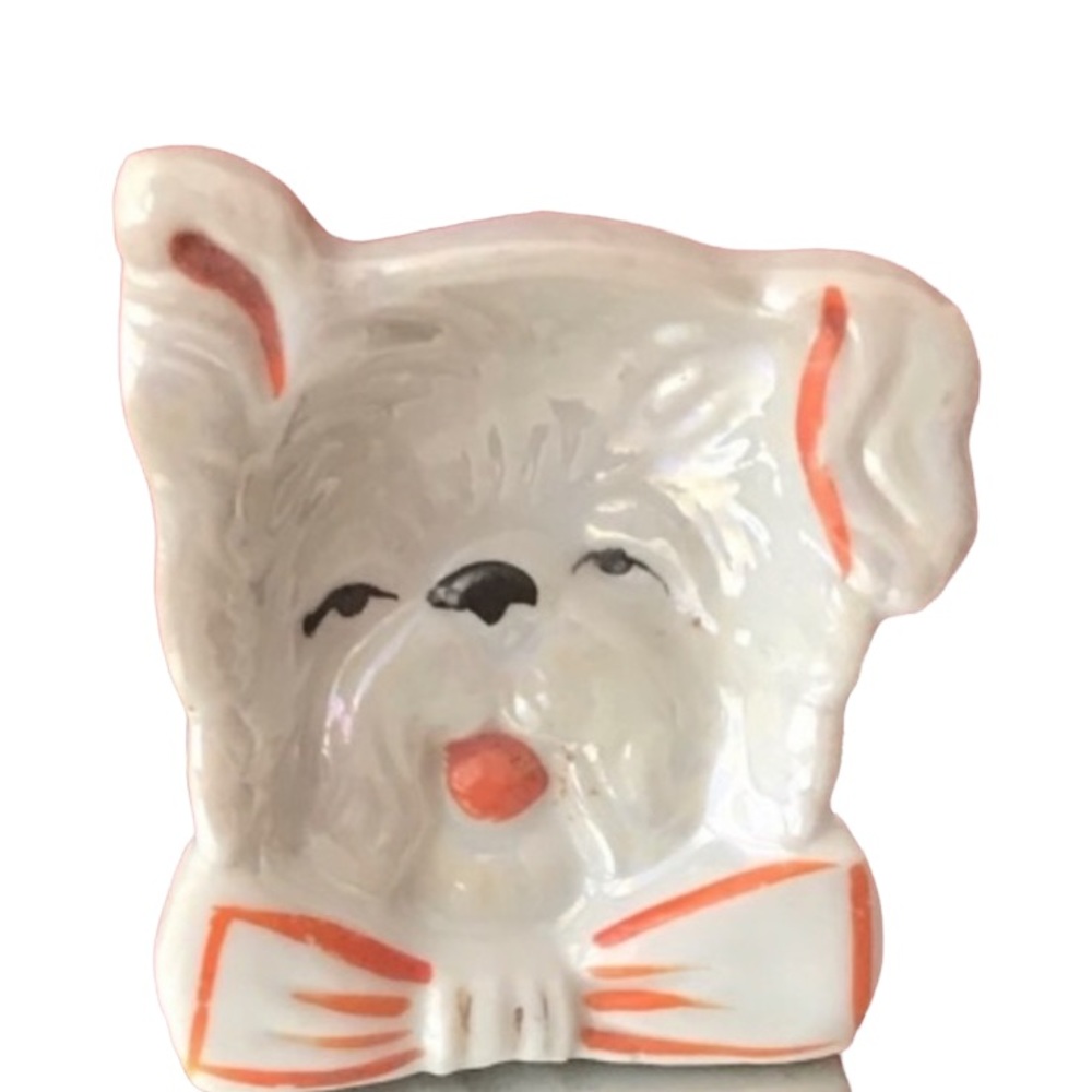 Scottish Terrier Trinket Dish Made in Japan Vtg